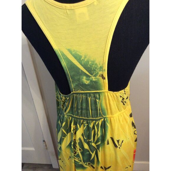 Daniel Benjamin XL Racerback Maxi Summer Dress Sleeveless Yellow - Picture 9 of 9